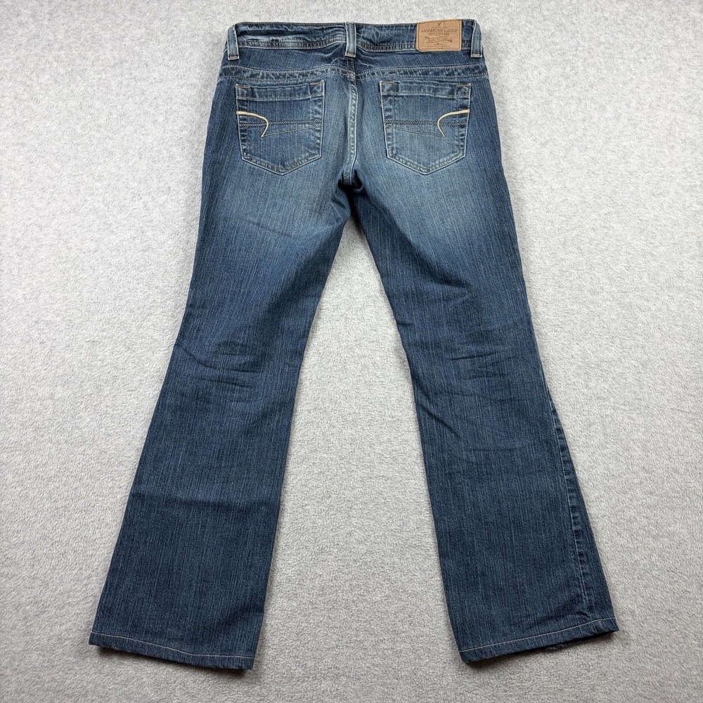Vintage American Eagle Jeans Womens 8 Blue Artist Bootcut Low Rise Stretch Y2K - Picture 2 of 9